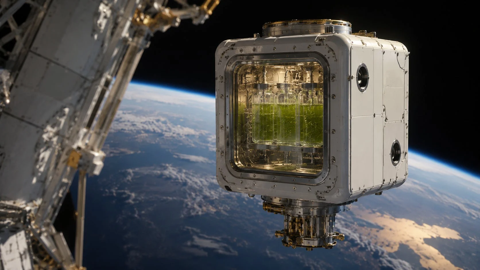 宇宙空間の実験モジュール