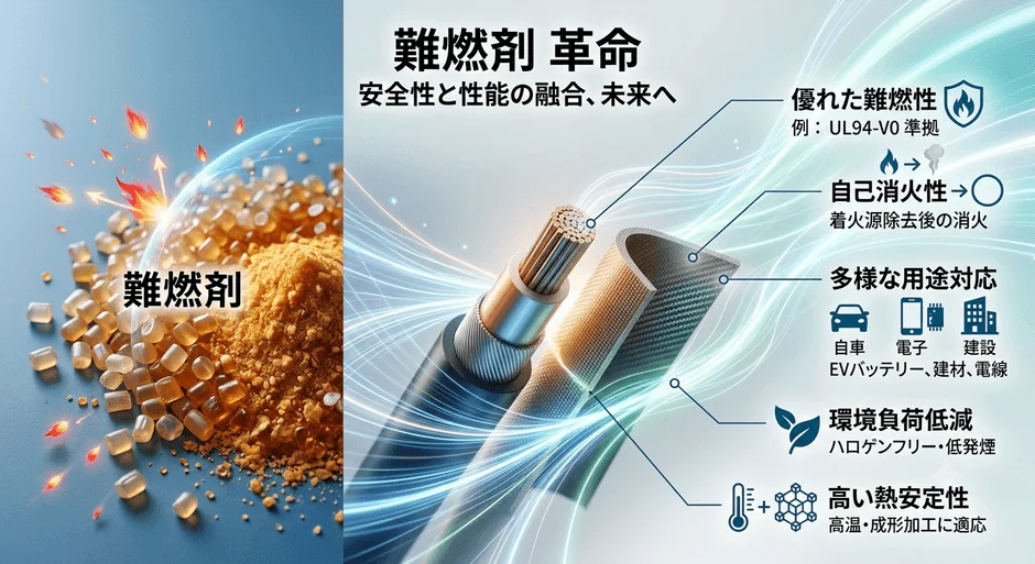 難燃剤のコンセプト画像