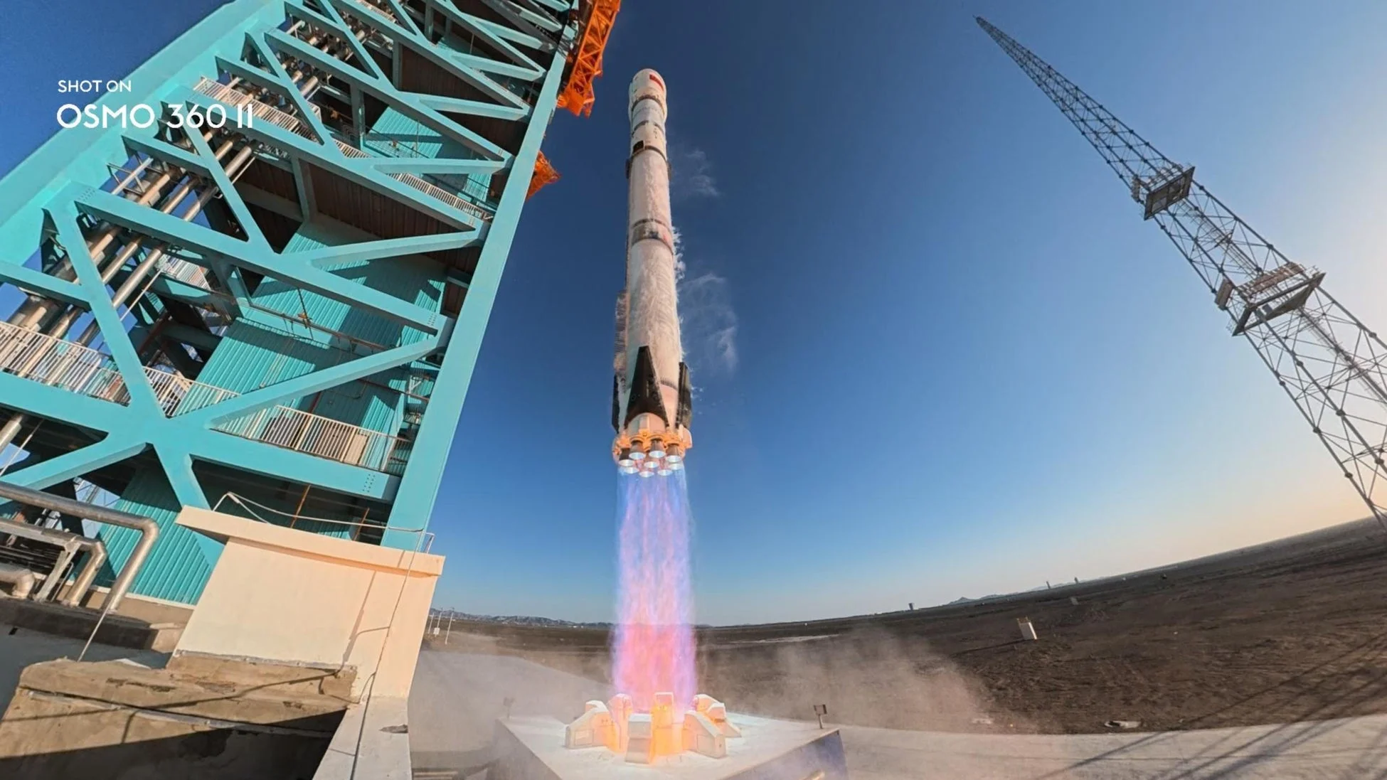 Osmo 360 IIで撮影されたロケット打ち上げ