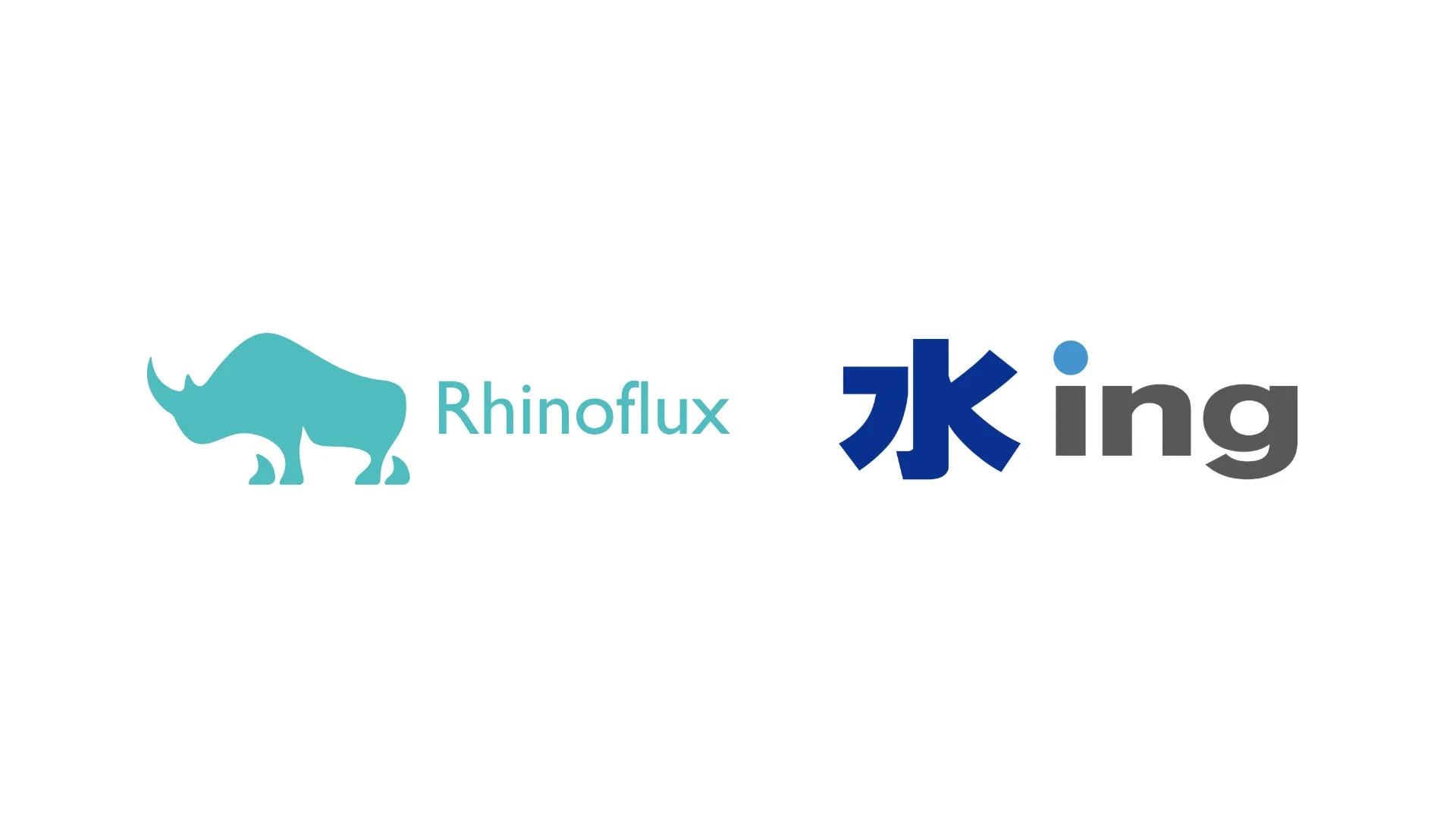 Rhinofluxと水ingのロゴ