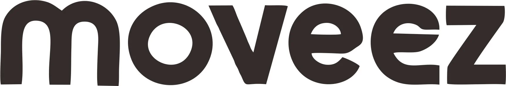 「moveez」という単語が暗い色で書かれたロゴ画像です。