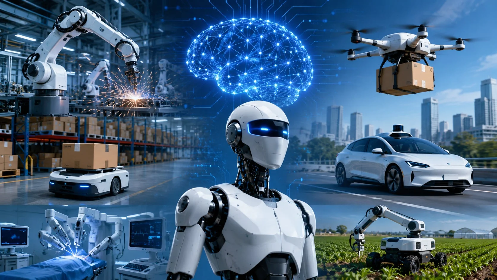 AIとロボット技術が多様な産業で活用される未来像