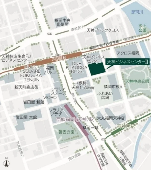 Fukuoka Innovation Lab.Tenjinの位置図