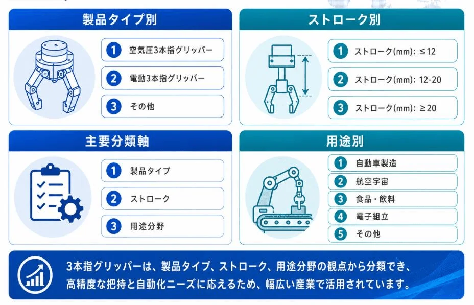 3本指グリッパーの分類基準