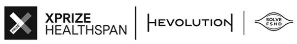 XPRIZE HEALTHSPAN、HEVOLUTION、SOLVE FSHDのロゴ