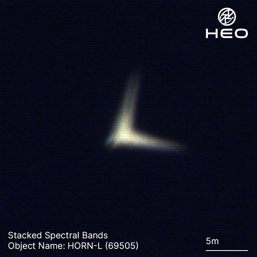 HORN-L 再突入直前の軌道上光学撮影(HEO Stacked Spectral Bands)