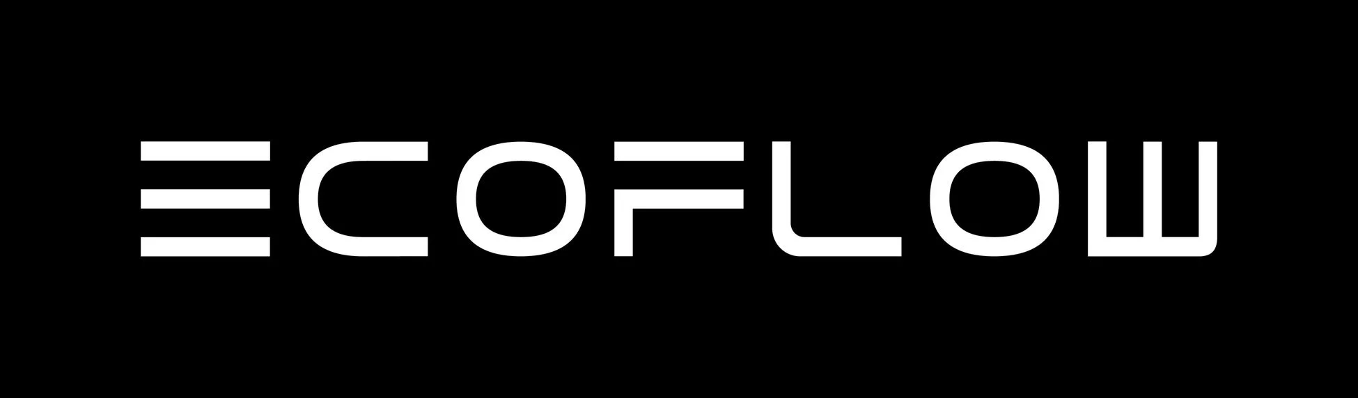 黒い背景に白く「ECOFLOW」と書かれたロゴマーク