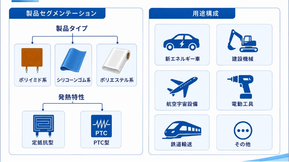 製品セグメンテーションと用途構成